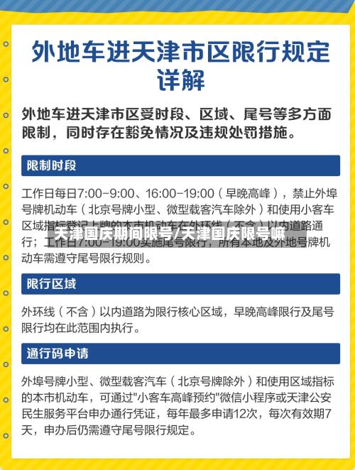 天津国庆期间限号/天津国庆限号嘛-第2张图片