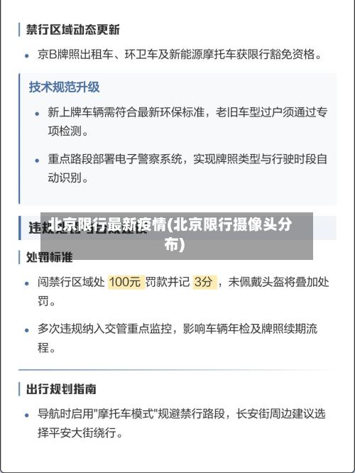 北京限行最新疫情(北京限行摄像头分布)